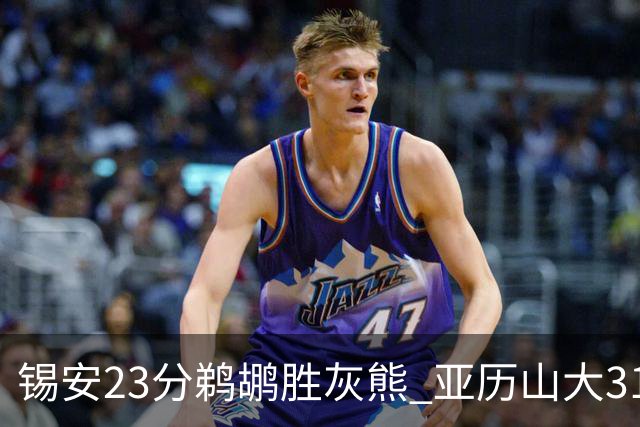 锡安23分鹈鹕胜灰熊 亚历山大31+10雷霆屠公牛